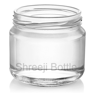 300ML SQUATE CLEAR GLASS JARS