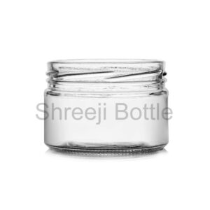 225ML ROUND CLEAR GLASS JAR